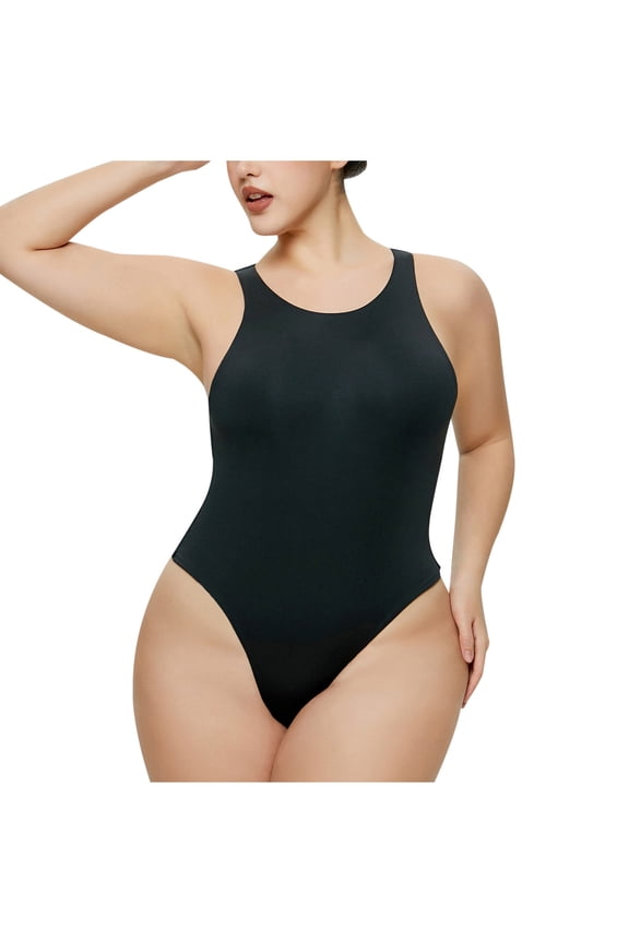 One Piece Body Shaper for Women Firm Tummy Compression Bodysuit Shaper with Butt Lifter Ladies Seamless Abdominal LifterHip Underwear Stretch Slimming Corset Jumpsuits Black