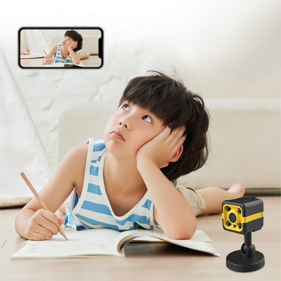 Herrnalise Outdoor Cycling Intelligent Sports DV,1080P Mini Portable Sports DV,Infrared Night Vision Waterproof Camera for Outdoor Sports,Maximum Support 256G Sport DV with 360° Rotate Bracket,Gold