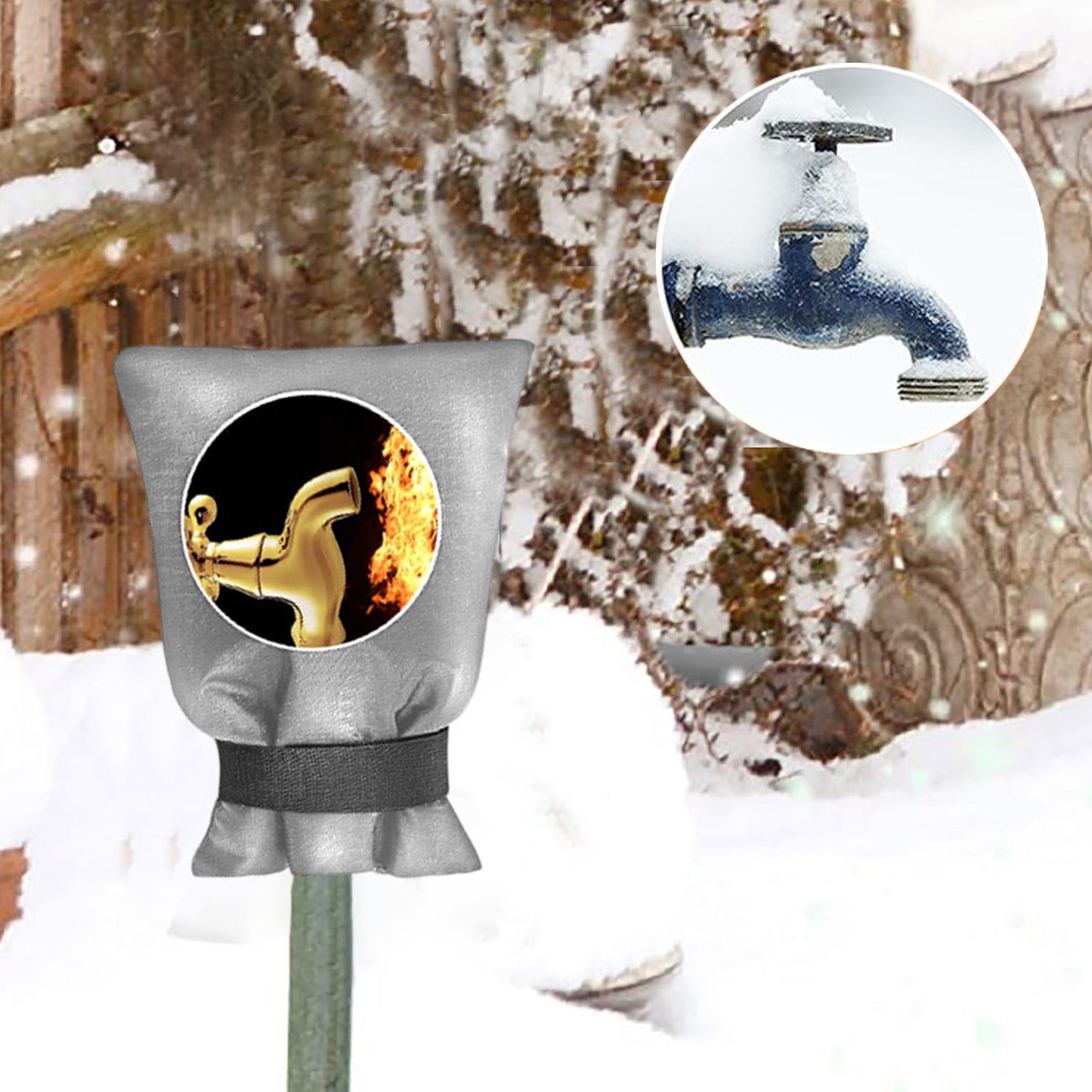 Herrnalise Outdoor Faucet Cover for Winter, 1 Packs 7.4'' x 5.5'' Water