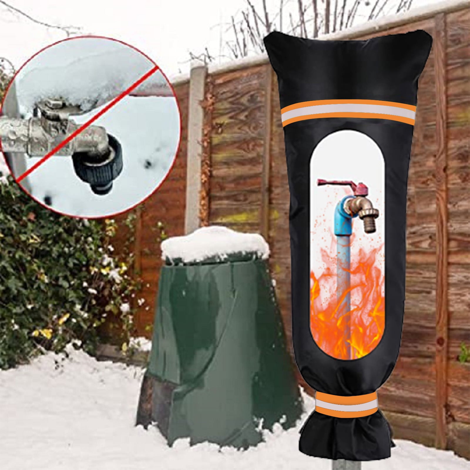 Herrnalise Outdoor Faucet Covers for Winter 25.2"LX10.3"W Hose Bib