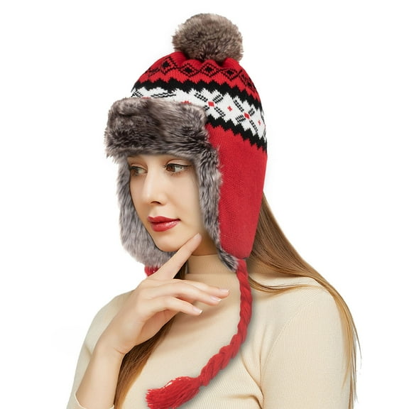 Herrnalise Outdoor Winter Warm Ear Protection Hats knitted Woolen Hat