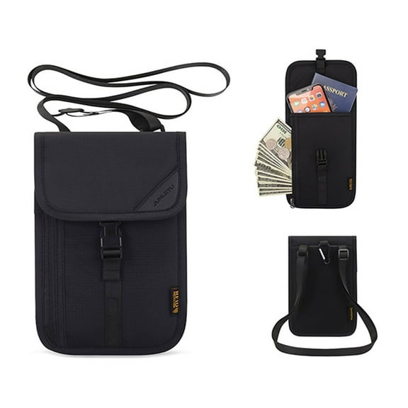 Herrnalise Passport Bag Multifunctional Hanging Neck Messenger Shoulder Storage Overseas Document Protection Cover Home Decor on Clearance
