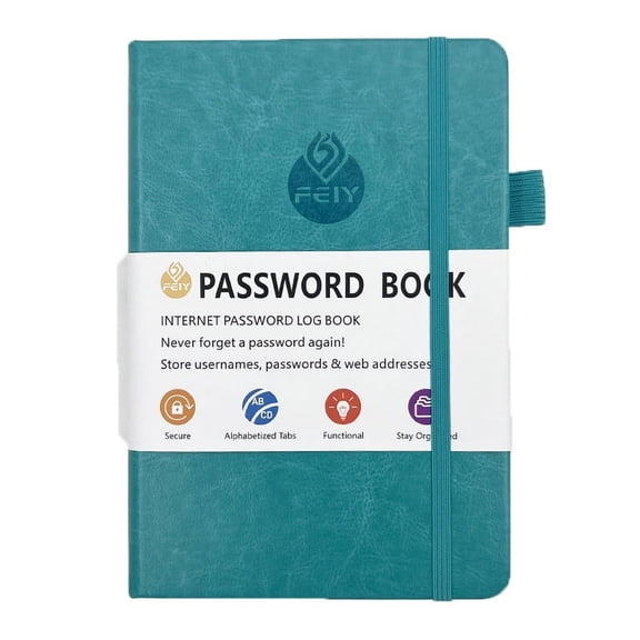 Herrnalise Password Book with tabs. Internet Address and Password Organizer Logbook with alphabetical tabs. Small Pocket Size Password Keeper Journal Notebook for Computer & Website Logins