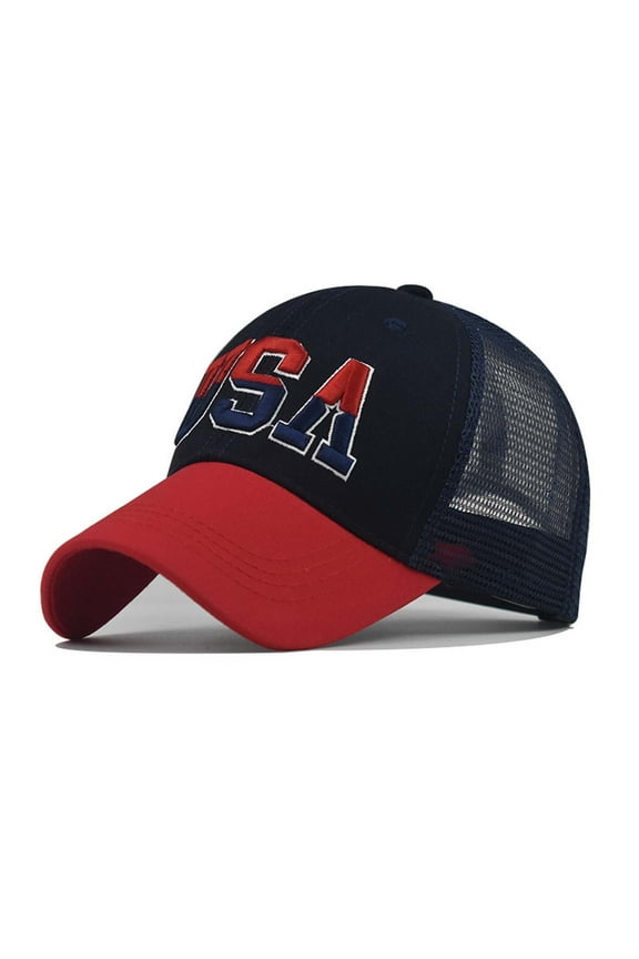Patriotic Baseball Cap Adjustable Cotton Dad Hat USA Embroidered American Flag Cap for Men Women