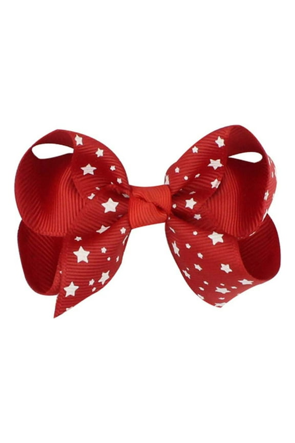 Patriotic Hair Clips Hair Bow, Girls American Flag Hair Clips Hair Accessories for 4th of July