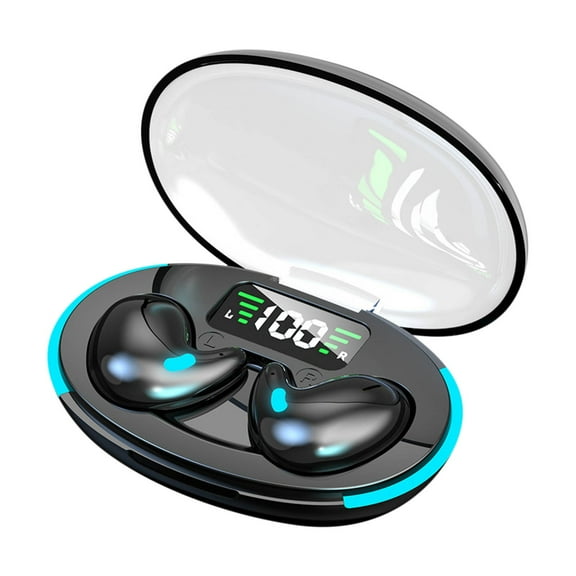 Herrnalise Pebbles Wireless Earbuds - Bluetooth 5.2 Low Profile in Ear Lightweight Headphones with Headset Microphone & Call Noise Reduction for Gym/Workouts/Sports and Gaming