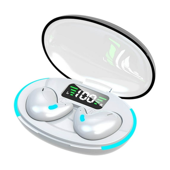 Herrnalise Pebbles Wireless Earbuds - Bluetooth 5.2 Low Profile in Ear Lightweight Headphones with Headset Microphone & Call Noise Reduction for Gym/Workouts/Sports and Gaming