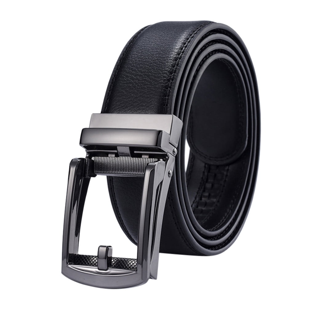 designer black leather belt