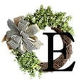 thumbnail image 1 of Herrnalise Personalized Last Name Year Round Front Door Wreath with Bow,Welcome Signs Creative Letter Farmhouse Wreath Decorative Hanging Plaques for Home All Seasons Outside Decor Gift E, 1 of 8