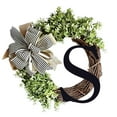 thumbnail image 1 of Herrnalise Personalized Last Name Year Round Front Door Wreath with Bow,Welcome Signs Creative Letter Farmhouse Wreath Decorative Hanging Plaques for Home All Seasons Outside Decor Gift S, 1 of 8