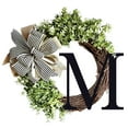thumbnail image 1 of Herrnalise Personalized Last Name Year Round Front Door Wreath with Bow,Welcome Signs Creative Letter Farmhouse Wreath Decorative Hanging Plaques for Home All Seasons Outside Decor Gift M, 1 of 8