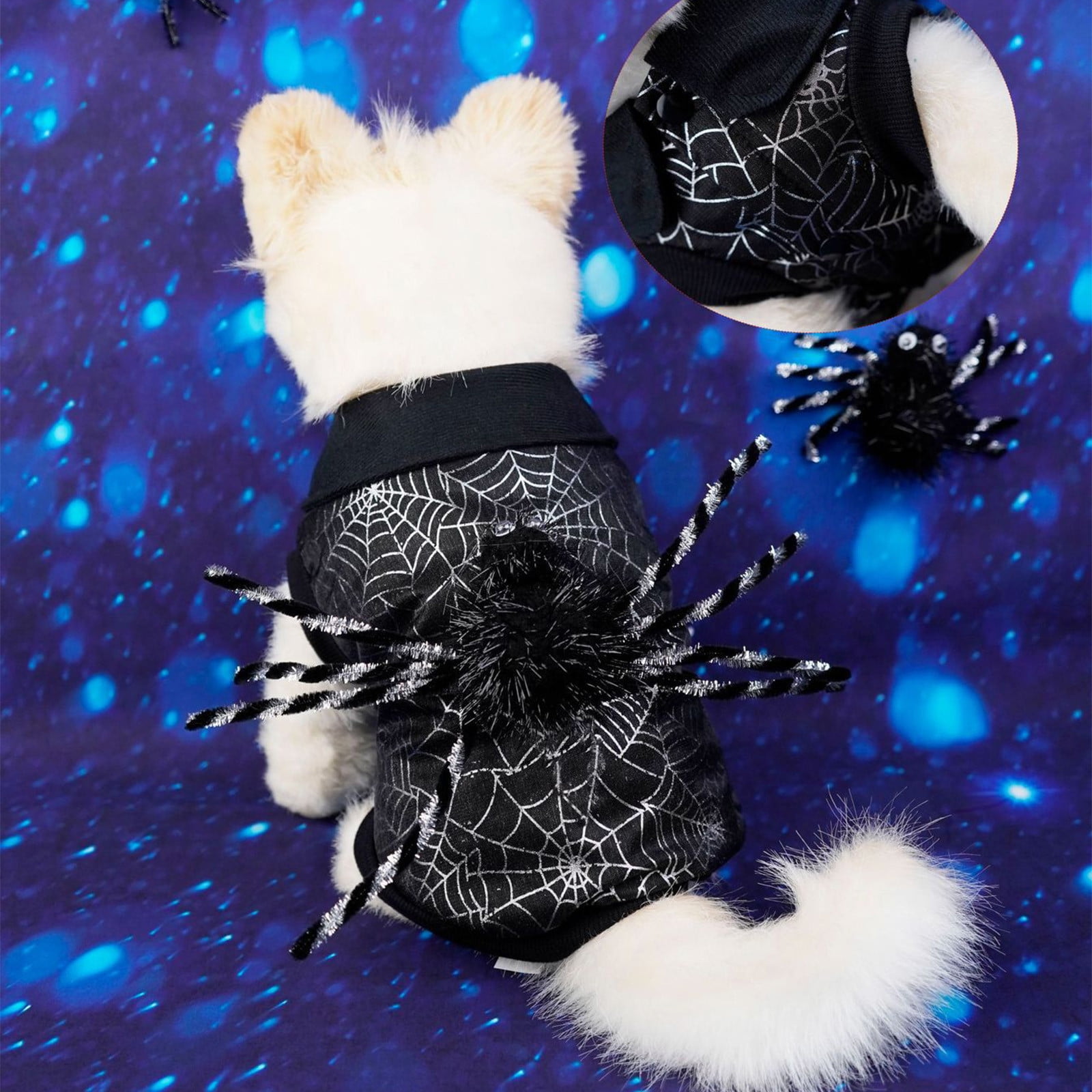 Herrnalise Pet Cat Dog Halloween Spider Costume Four Pairs of Spider