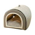 thumbnail image 1 of Herrnalise Pet Dog Bed for Indoor Cat Small Doggy,Portable Soft Plush Puppy House,Size S-3XL for ​Cat and Puppy,Warm Cozy PremiumCave Sleeping Nest for Cats and Dogs,Grey, 1 of 7