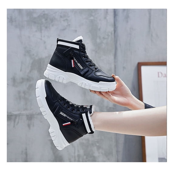 Herrnalise Plus Fleece Boots Women Winter Warm Short Boots Thick-soled Thick Boots rollbacks