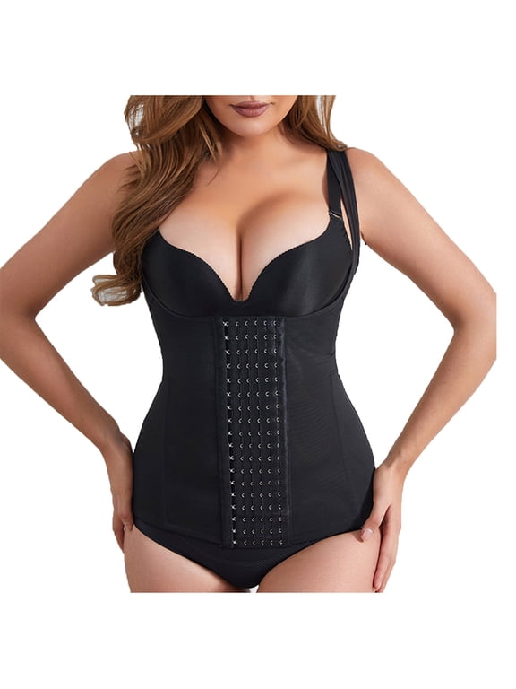 Plus Size Corset Shapewear Women's Body Shaping Clothing Postpartum Waist Tightening Binding Body Tightening Slim Top Tightening Belly Lifting Black