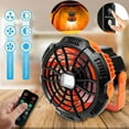 thumbnail image 1 of Herrnalise Portable Camping Fan with LED Lantern USB Rechargeable Waterproof Tent Fan with Hanging Hook Magnet Survival Kits for Indoor Outdoor Hiking Car Office Desk Outdoor, 1 of 9