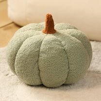 Herrnalise Pumpkin Pillows,7.87" 3D Pumpkin Shaped Plush Throw Pillow Room Decoration,Soft Fluffy Pumpkin Pillow Fall Decor for Living Room Halloween Thanksgiving Pillows Home Decor,Green