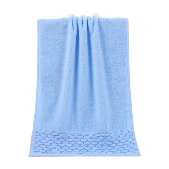 Herrnalise Pure Cotton Solid Color Luxury Washcloth Towel for Bathroom & Bedroom,Thick & Super Soft & Highly Absorbent & Quick Dry for Face and Hand - Blue