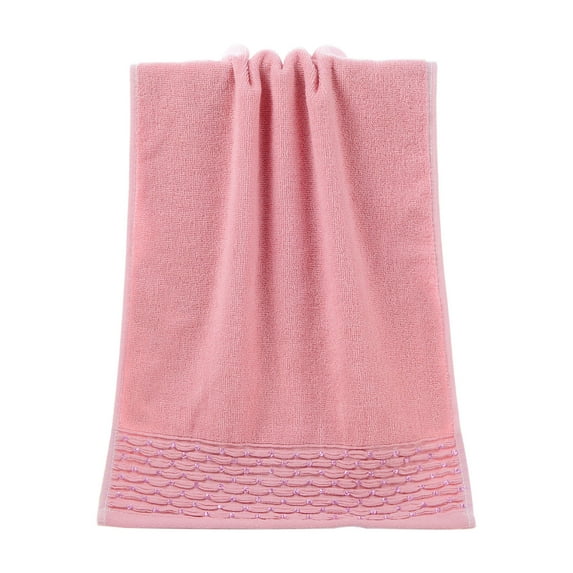 Herrnalise Pure Cotton Solid Color Luxury Washcloth Towel for Bathroom & Bedroom,Thick & Super Soft & Highly Absorbent & Quick Dry for Face and Hand - Coral