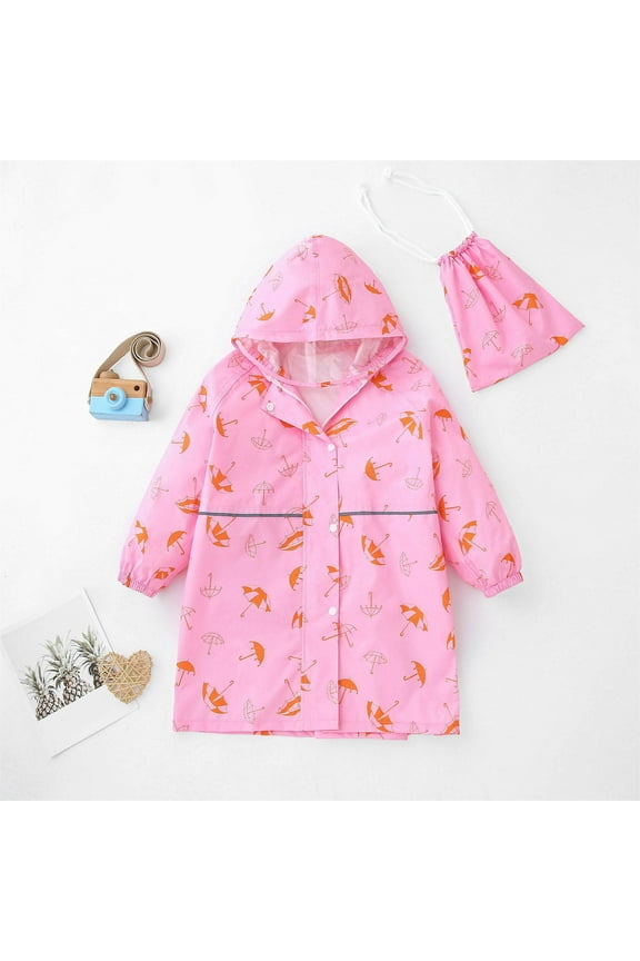 Rain Poncho Kids,Toddler Poncho with Hood,Waterpoof Rain Jacket Coat ,3D Cartoon Children Rainwear for Girl Boy，With Pouch For 3 Years