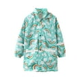 thumbnail image 1 of QISIWOLE Rainy Season Children's Raincoat Jacket Cute Print Hooded Mid-length Jacket With Pockets Deals !, 1 of 5