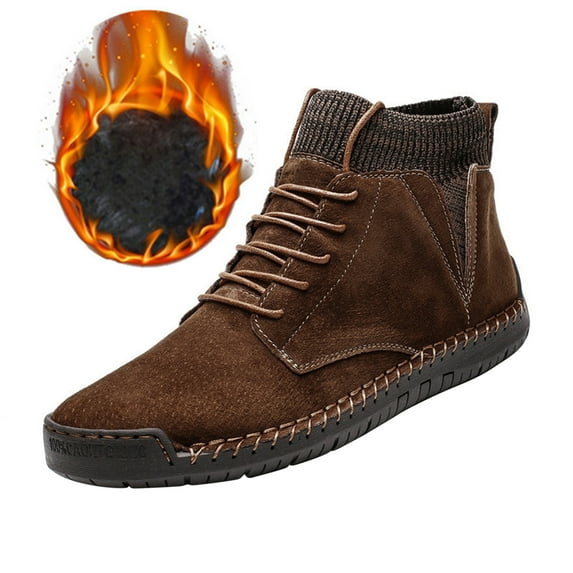 Herrnalise Retro Combat Boots Men's Casual Shoes Breathable Socks Locomotive Tooling Shoe Fall Savings