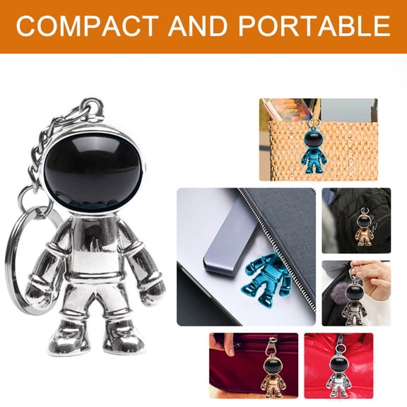 Herrnalise Robot Keychains Men Creative Spacemen Car Key Chain Ring for Office Backpack Purse Charm for everyone