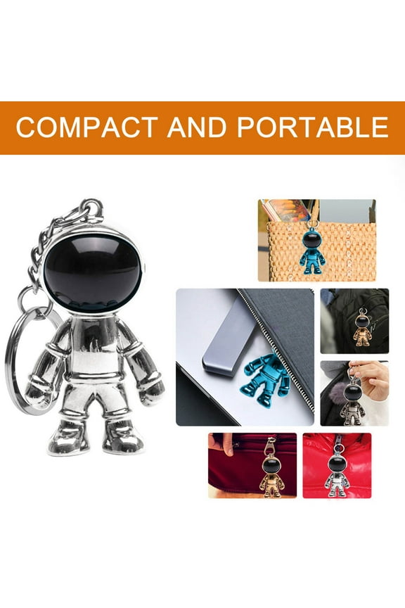 Herrnalise Robot Keychains Men Creative Spacemen Car Key Chain Ring for Office Backpack Purse Charm for everyone