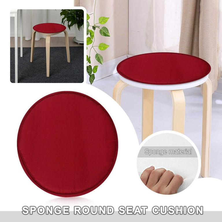 Herrnalise Round Stool Chair Cushions for Kitchen Dining Seat Pads Non Slip Cushions Pad for High Stool Chairs Bistro Bar Seat 12 Inch Wine