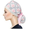 thumbnail image 1 of Herrnalise Scrub Cap With Buttons Bouffant Hat With Sweatband for Womens and Mens, 1 of 3