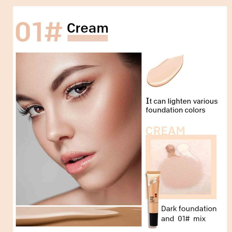 Herrnalise Skin Tone Foundation Liquid Concealer Skin Nourishing Lasting  Foundation Makeup Foundation Ivory White Foundation Cream 30ml Makeup for