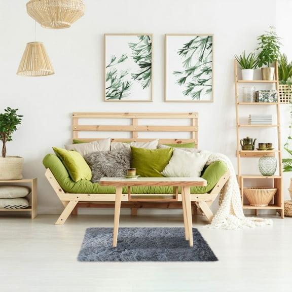 Herrnalise Small ThrowRug, 2x4 Feet AreaRug, Non Slip Mini Fluffy Fuzzy Soft Carpet for Bedroom, Non Skid Shag Shaggy Bedside Indoor FloorRoomRugs for Kids Baby Teen DormHome Decor