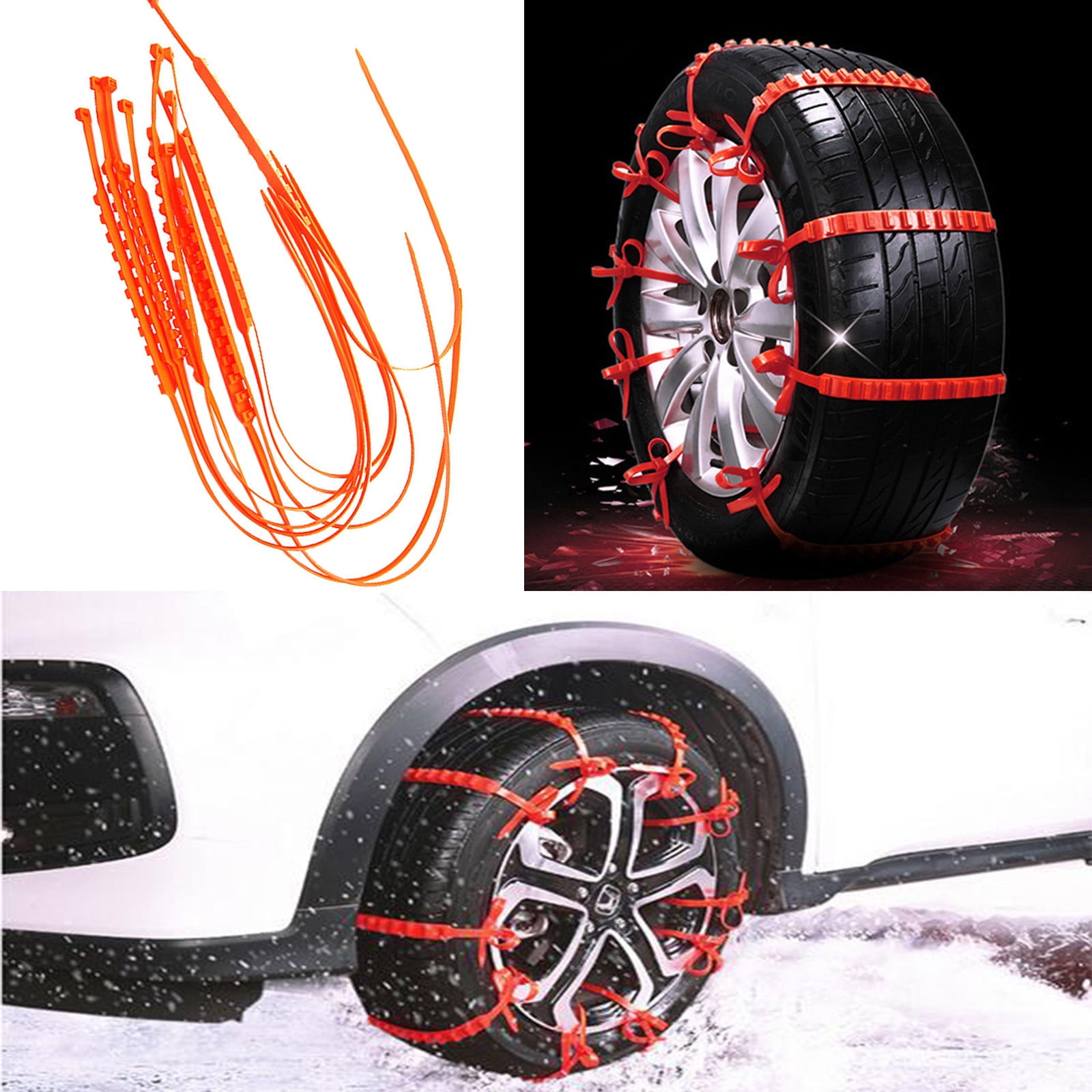 Herrnalise Snow Chains for SUV Trucks 10 Pcs Car Tires Chains Portable