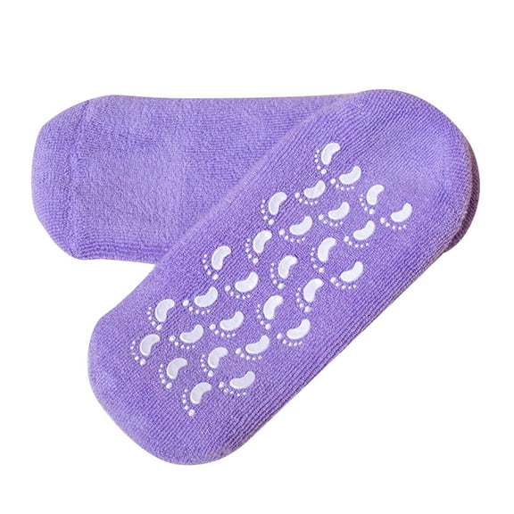 Herrnalise Spa Socks Women 1 Pairs Dry Cracked Feet Lotion Socks Foot Moisturizing Socks Silicone Socks Foot Care Heel Socks Spa Socks - Purple