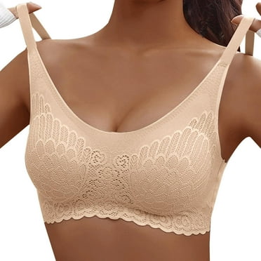 Herrnalise Sports Bras for Women No Underwire Comfortable Everyday Bra Full Coverage Push Up Bra Soft Support Sports Bra For Seniors