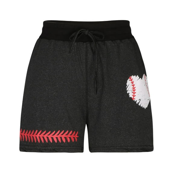 SDJMa Straight short Jeans for Women Women's Fashion Casual Drawstring Printing High Waist Cargo Pants A-Line Pocket Short Pants