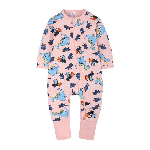 QISIWOLE Newborn Baby Boys Girls Long-sleeve Cartoon Romper Jumpsuit Clothes Outfits, Discount