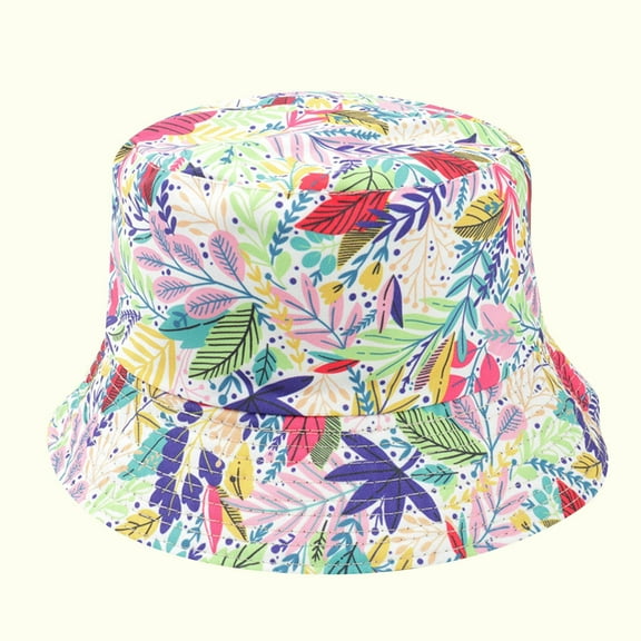 Herrnalise Summer Sun Protection Fashion Flower Outdoor Sun-hat Fisherman Bucket Hat Cap