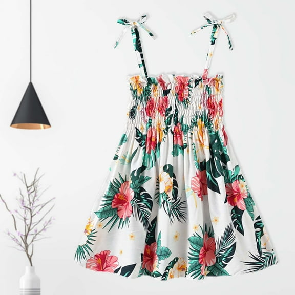 Herrnalise Summer Toddler Baby Girls Sleeveless Sling Dress Graphic Print Children's Clothing,Sales