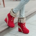 thumbnail image 1 of Herrnalise Super Highheeled Wedgeheel Sequined Plush Boots For Ladies Savings, 1 of 6
