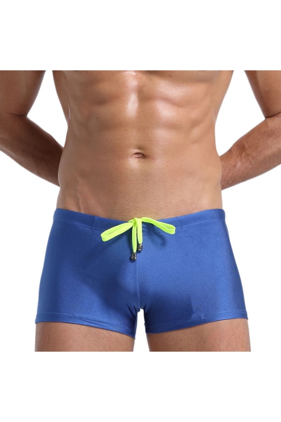 Swim Jammers for Men Square Leg Swimsuit Athletic Training Quick Dry Chlorine Resistant Mens Swim Briefs For S