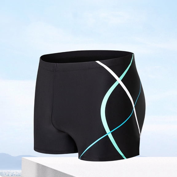 Herrnalise Swim Jammers for Men Square Leg Swimsuit Athletic Training Quick Dry Chlorine Resistant Mens Swim Briefs For XL