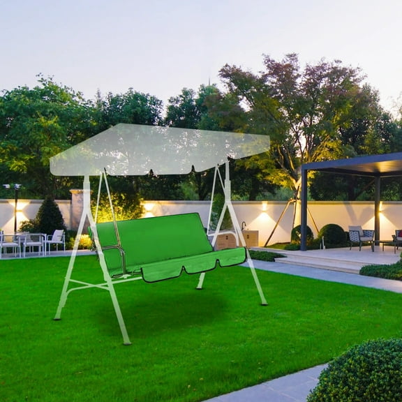 Herrnalise Swing and Seat Cover Set,Outdoor Swing Canopy Replacement,190T Silver Coated Polyester UV Resistant Waterproof Swing Cover,Fit Most Swings,Swing Chair Cover Roof for Garden Outdoor,Green