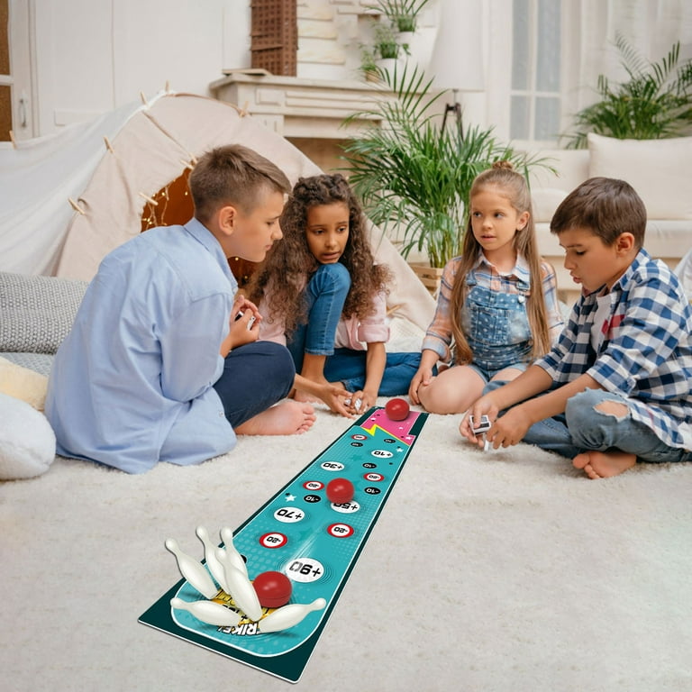 Herrnalise Tabletop Bowling Game for Kids, Adults & Family. Fun Indoor  Sports Game for Everyone. Come with Mat and 6+3+3 Tabletop Bowling . Easy  to