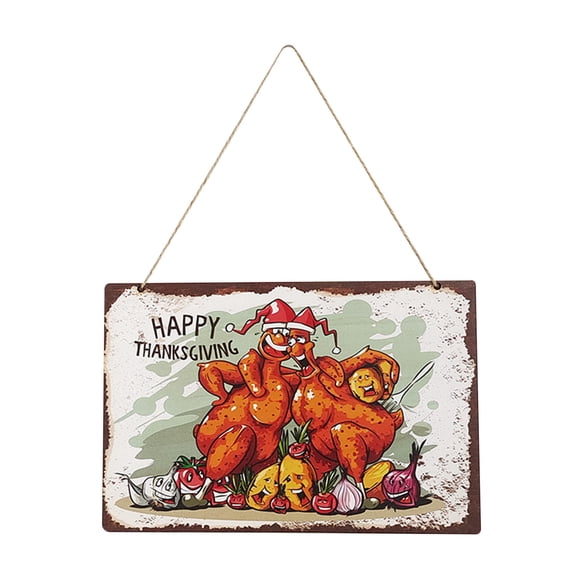 Herrnalise Thanksgiving turkey Hanging Wooden Signs,turkey Wood Hanging Wood Plaque Decorative,Thanksgiving Hanging Signs,Thanksgiving Party Decorations,Fall Harvest Decor for Dining Room
