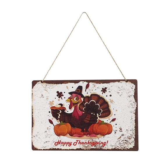 Herrnalise Thanksgiving turkey Hanging Wooden Signs,turkey Wood Hanging Wood Plaque Decorative,Thanksgiving Hanging Signs,Thanksgiving Party Decorations,Fall Harvest Decor for Dining Room