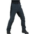 thumbnail image 1 of Herrnalise Thicken Mens Winter Fleece Lined Cargo Pant Windproof Outdoor Work Pants With Multi-pocket Navy, 1 of 6