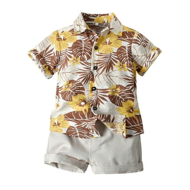 Herrnalise Toddler Baby Boys Gentleman Bow Tie Floral Printed T-Shirt Tops Shorts Outfits