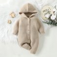 thumbnail image 1 of QISIWOLE Toddler Baby Boys Girls Color Cute Knitting Winter Thick Keep Warm Hoodie Jumpsuit Romper rollbacks !, 1 of 9