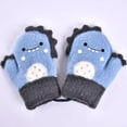 thumbnail image 1 of SDJMa Toddler Baby Boys Girls Winter Knitted Gloves Children Dinosaur Gloves Children Cartoon Thickened Warm Gloves, 1 of 7